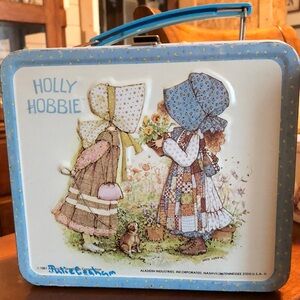 Holly Hobbie Vintage Lunchbox with Blue Trim